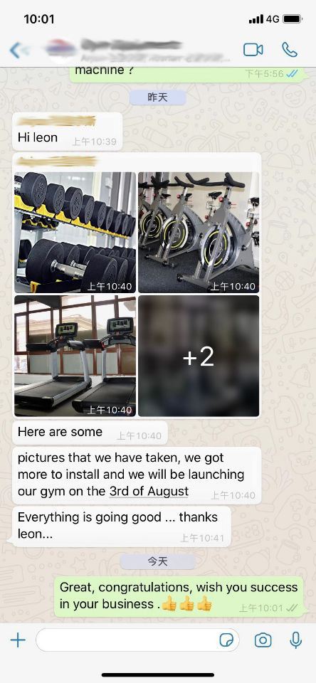 康师傅健身器材厂家受到好评，高兴飞！图1