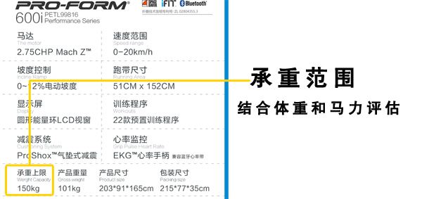跑步机承重参数