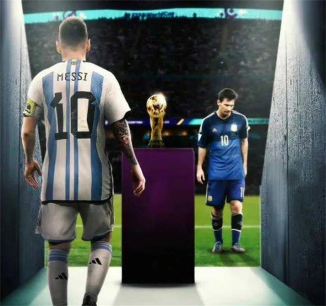 梅西带领阿根廷队夺世界杯冠军，正式成为第三代球王(梅西图1