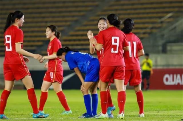 中国U20女足轻松战胜老挝U20女足，晋级U20女足亚洲杯预选 图